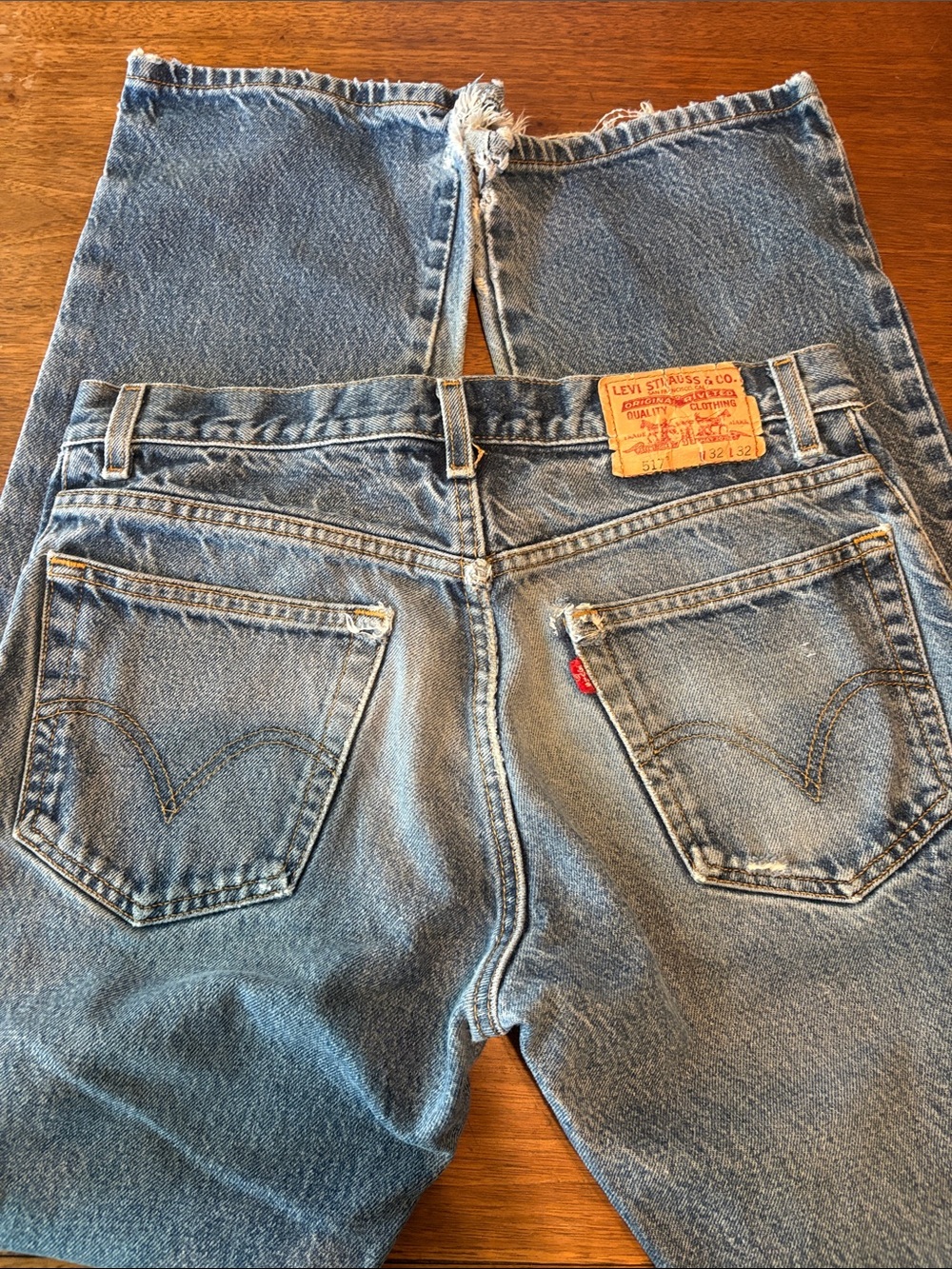 Levi's 517 Light Blue Denim Relaxed Fit Jeans 16 1/2in